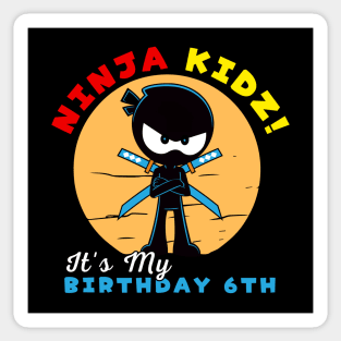 ninja birthday 6th Sticker